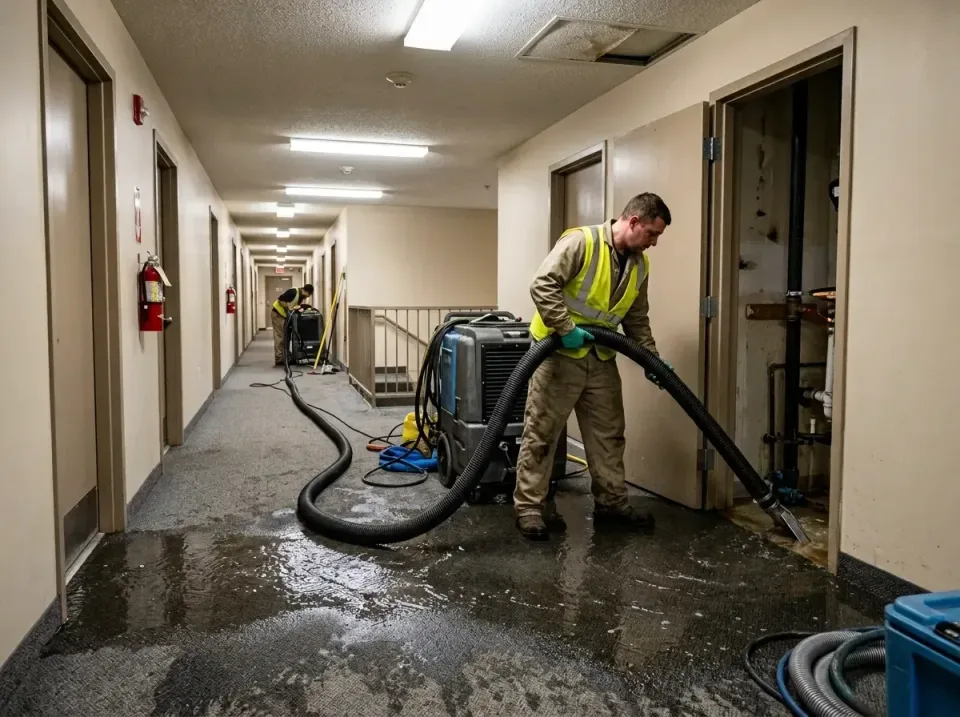 multi-unit-apartment-hallway-f-005 — frequently asked questions, Emergency Burst Pipe Water Extraction & Removal in Cedar Hi…